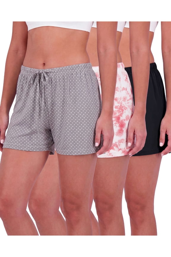 3 Pack: Women's Pajama Shorts Sleep Lounge Sweatshorts Comfy Sleepwear Bottoms (Available In Plus Size)
