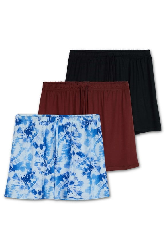 3 Pack: Womens Ultra-Soft Comfy Stretch Pajama Lounge Shorts Elegant Sleepwear(Available In Plus Size)