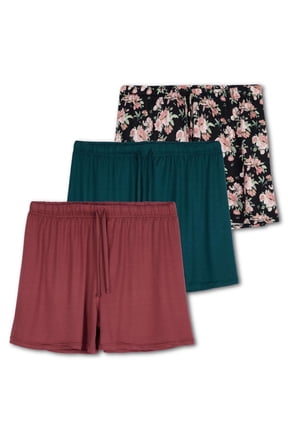 3 Pack: Womens Ultra-Soft Comfy Stretch Pajama Lounge Shorts Elegant Sleepwear(Available In Plus Size)