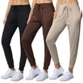 thumbnail image 1 of Real Essentials 3 Pack: Womens Dry-Fit Active Athletic Joggers Yoga Lounge Pants - Drawstring (Available in Plus Size), 1 of 7