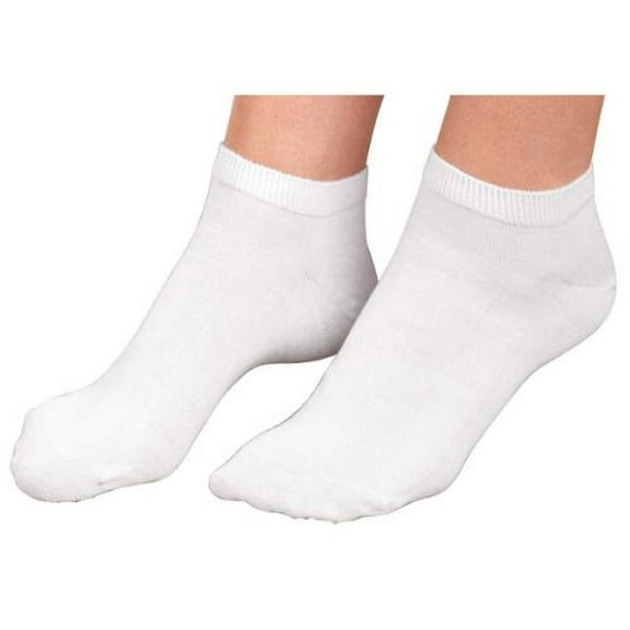 3-Pack Women's White Low Cut Cotton Socks - Sock size 11 (Fits Shoe Size 9.5-10.5)