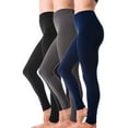 thumbnail image 1 of 3 Pack Women's Winter Fleece Lined Thermal Leggings Thick Brushed Full Length Warm Tights Pants, 1 of 7