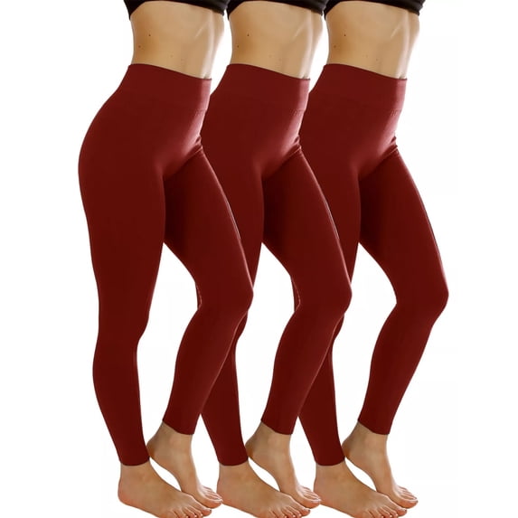 3-Pack Women's Winter Warm High Waist Fleece Lined Leggings Thermal Pants