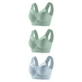 thumbnail image 1 of 3 Pack Womens Bras Comfortable Wireless Push Up Bra Seamless Full Coverage No Underwire Bralettes for Women with Support, 1 of 13