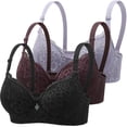 thumbnail image 1 of 3 Pack Womens Bras JIANLAI Full Coverage Wireless Bra Padded Seamless Bralettes Comfortable Basic Everyday Bras, 1 of 2
