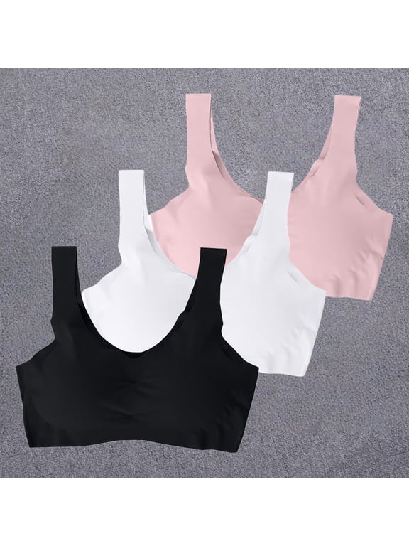3 Pack Womens Bras JIANLAI Seamless Comfort, Full Coverage, No Underwire, T-Shirt Women Bras