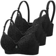 thumbnail image 1 of 3 Pack Womens Bras JIANLAI Unpadded and Unlined Wireless Bra, Perfect Racerback Everyday Lingerie, 1 of 2