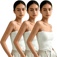 thumbnail image 1 of 3 Pack Womens Cami Tank Tops Double Lined Spaghetti Strap Square Neck Camisole Slim Fitted Basic Summer Top, 1 of 4
