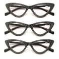 thumbnail image 1 of 3 Pack Womens Cat Eye Reading Glasses Sexy Readers Presbyopic glasses for Women, 1 of 3