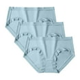 thumbnail image 1 of 3 Pack Womens Cotton Briefs Underwear Mid Rise Soft Ladies Panties Comfort Breathable Hipster Underpants L, 1 of 2