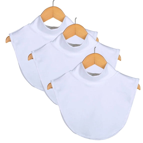 3 Pack Womens Fake Turtleneck Collar, Cotton Half Mock Turtlenecks Fashion White Collar