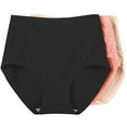 thumbnail image 1 of 3 Pack Womens High Waist Briefs Cotton Underwear Panties Plus Size Brief Panty, 1 of 5