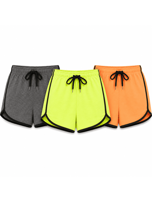 3 Pack: Womens Moisture-Wicking Ladies Hot Shorts - Ideal for Yoga, Running, and Everyday Wear