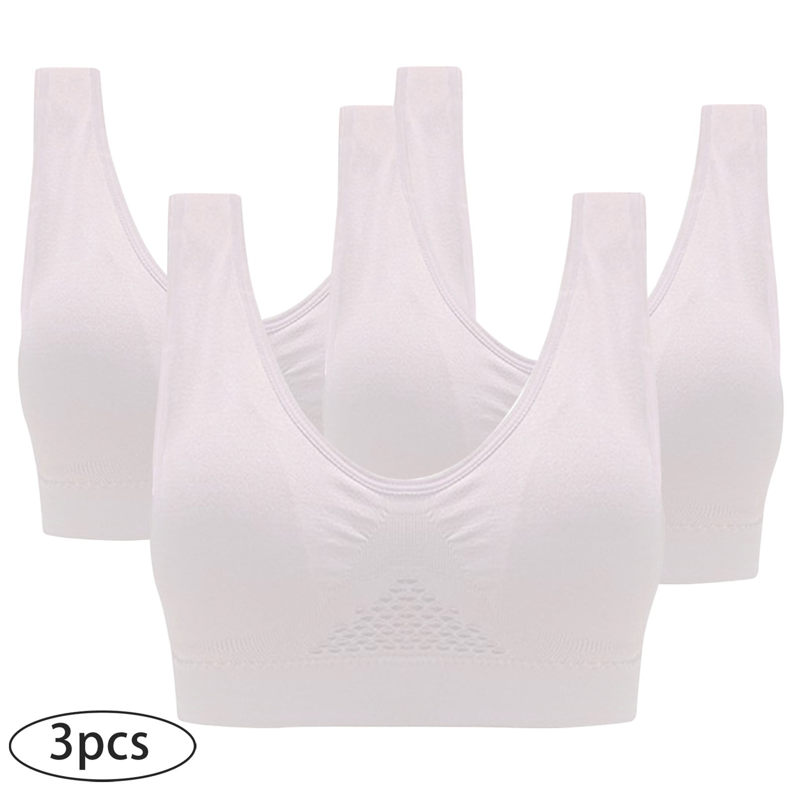 Sinpiling 50 Clearance Off 3 Pack Womens Sports Bras Plus Size Sexy Hollow Out Breathable Wire 0383