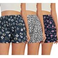 thumbnail image 1 of 3 Pack Womens Ultra-Soft Pajama Shorts Elastic Waistband Sleepwear Bottoms Sleep Pants Plus Size XS, 1 of 7