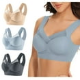 thumbnail image 1 of 3 Pack Womens Wireless Bras No Underwire Push Up Bra Seamless Supportive Full Coverage Everyday Bras Regular and Plus Size, 1 of 13