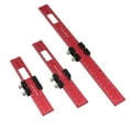thumbnail image 1 of 3 Pack Woodworking Ruler Pocket Ruler Metal Slide Rule Inch & Metric T-Type Scribing Ruler Square Ruler T-Track Ruler, 1 of 8