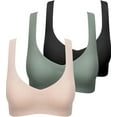 thumbnail image 1 of Senior Women's Wire-Free Bras 3-Pack, Comfort Stretch, Full Coverage, 1 of 6