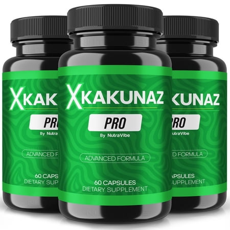 (3 Pack) X Kakunaz Pro – Natural Daily Pill Formula Designed to align with Fitness Goals, Support active Lifestyle & Body Balance | Just 2 Easy-to-Swallow Pills Daily (180 Capsules)