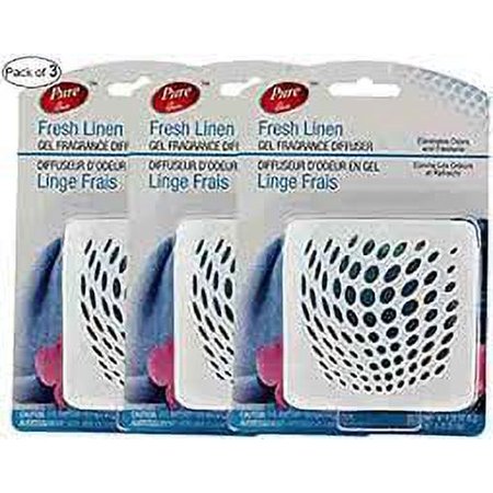 3 Pack X Pure Air Gel Fragrance Diffuser Hawaiian Mist, Apple Cinnamon, Fresh Linen (Pack Of 3)