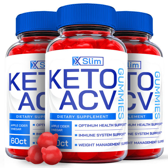 (3 Pack) X Slim Keto ACV Gummies - Supplement for Weight Loss - Energy & Focus Boosting Dietary Supplements for Weight Management & Metabolism - Fat Burn - 180 Gummies
