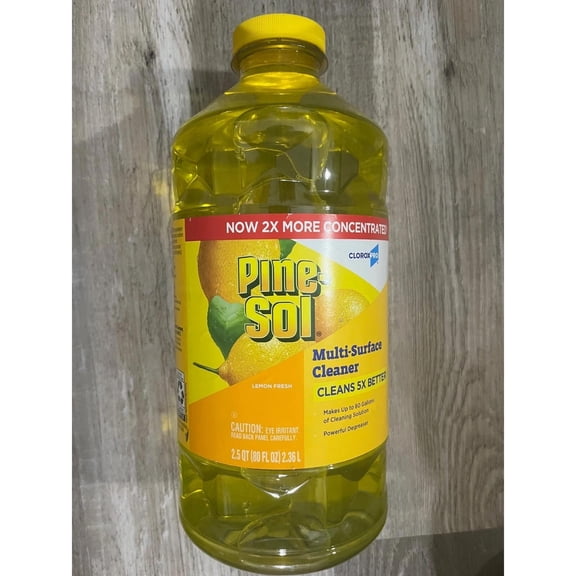 3 Pack - XL Pine-Sol Lemon, 80 Oz Each, Multi All Purpose Cleaner, 2XConcentrate