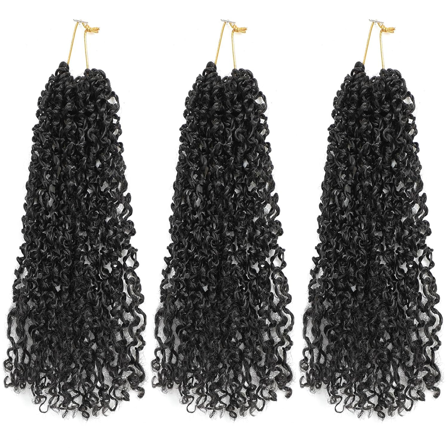 yano＊ 3 Pack Yanky Twist Crochet Hair for Women Pre-looped,8 Inch Twist