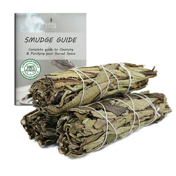 3 Pack Yerba Santa Smudge Stick Bundle | Organic Yerba Santa Sage Sticks for Cleansing, Energy Clearing, Smudging, & Positive Vibes