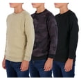 thumbnail image 1 of 3 Pack: Youth Fleece Crew-Neck Long Sleeve Soft Pullover Sweatshirt - Boys & Girls, 1 of 5