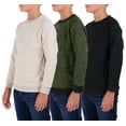 thumbnail image 1 of 3 Pack: Youth Fleece Crew-Neck Long Sleeve Soft Pullover Sweatshirt - Boys & Girls, 1 of 5