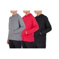 thumbnail image 1 of 3 Pack: Youth Mesh Long Sleeve Pullover Hoodie Active Sweatshirt - Kangaroo Pocket - Boys & Girls, 1 of 5