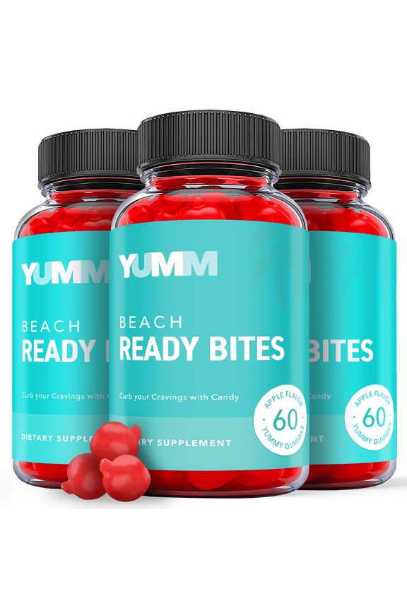 (3 Pack) Yumm Beach Ready Bites Keto ACV Gummies - Supplement for Weight Loss - Energy & Focus Boosting Dietary Supplements for Weight Management & Metabolism - Fat Burn - 180 Gummies