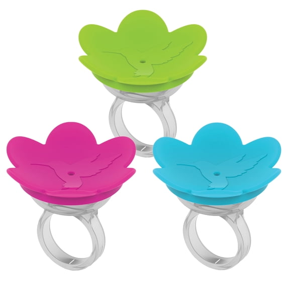 (3-Pack) - ZUMMR Hummingbird Ring Feeder (Pink, Green and Blue)