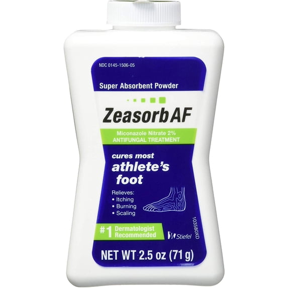 3 Pack Zeasorb Antifungal Treatment Powder, Athletes Foot, 2.5 oz