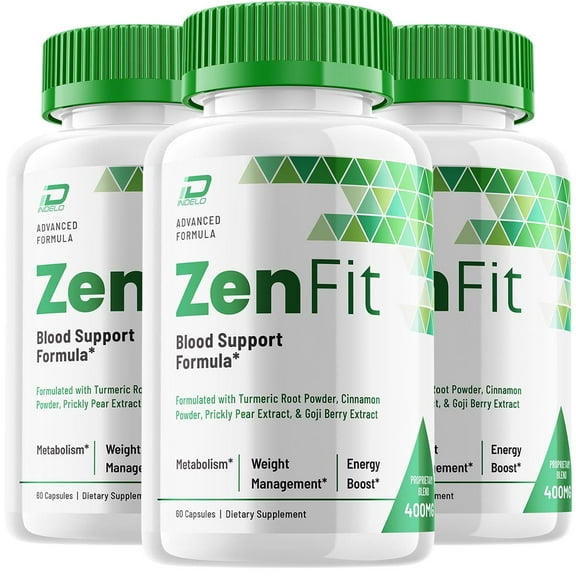 (3 Pack) Zenfit Capsules, Zen Fit Blood Support Formula Pills, Zenfit Sugar Support, Zen Fit Advanced Formula Natural Keto Support Supplement, ZenFit Blood Capsules Dietary Supplement (180 Capsules)