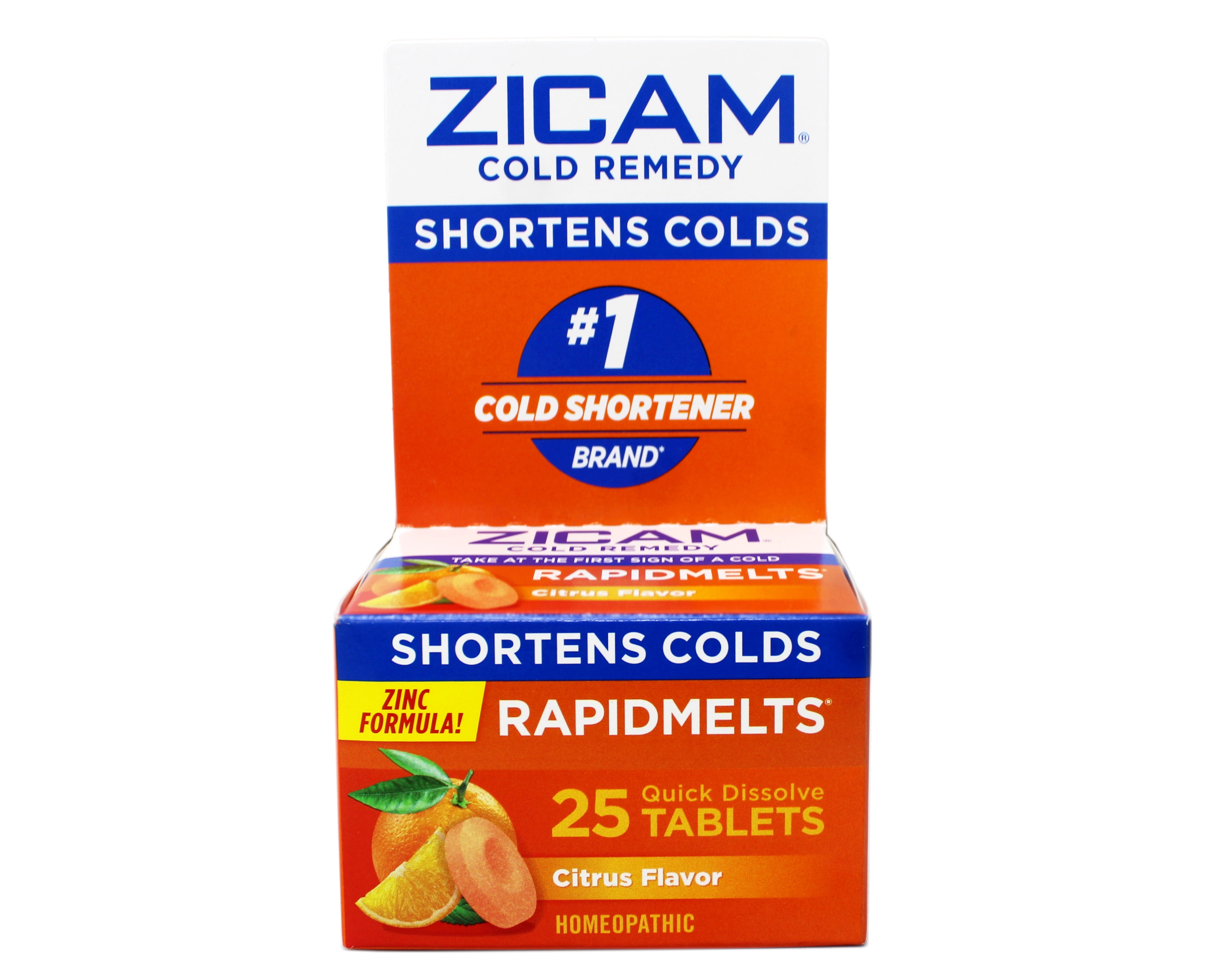 Zicam Cold Remedy RapidMelts Citrus Flavor Quick Dissolve Tablets, 25 Ct (Pack of 3)