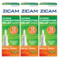 thumbnail image 1 of 3 Pack Zicam Extreme Congestion Relief Liquid Nasal Spray 0.50oz Each, 1 of 4