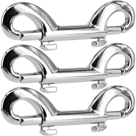 3 Pack Zinc Alloy Double Ended Snap Hooks Bolt Snaps, Yeebline Double Sided Trigger Chain Metal Clip Key Holder for Water Bucket Dog Leash Feed Buckets