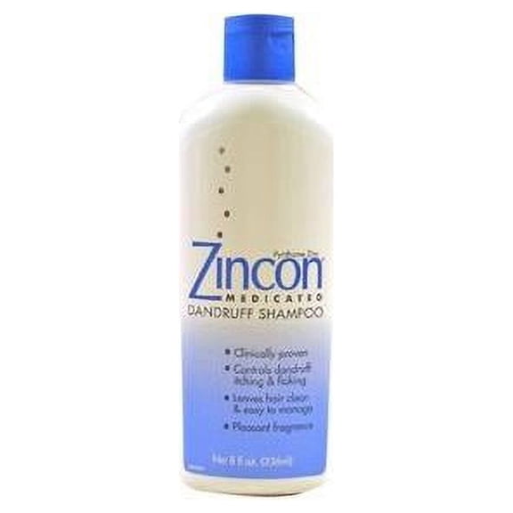 3 Pack - Zincon Medicated Dandruff Shampoo- 8oz Each