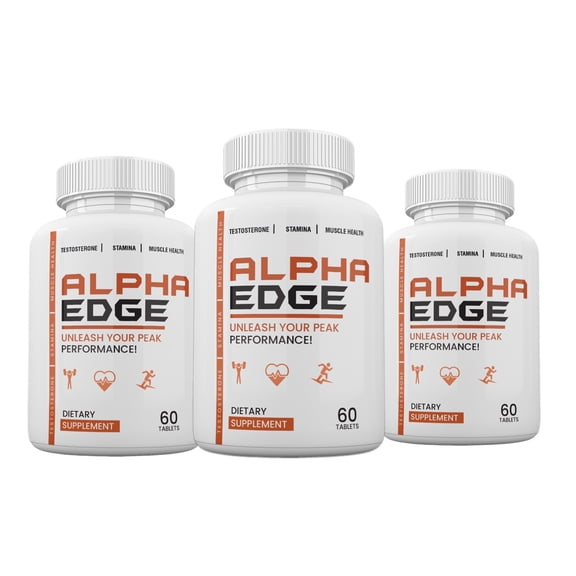 (3 Pack) Zonata Alpha Edge Dietary Supplements for Men, Alpha Edge Naturally Enhance Performance, Endurance, and Energy Levels, Natural Formula to Sustain Energy & Performance Levels - 180 Count