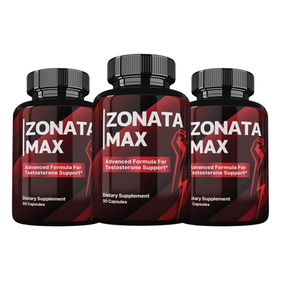 (3 Pack) Zonata Max Supplement Advanced Formula, Zonata Max For Men, Zonata Max Capsules - 270 Count