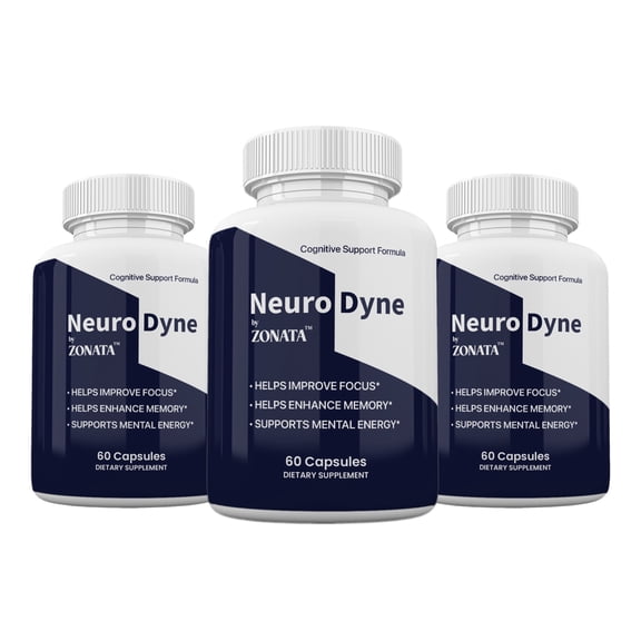 (3 Pack) Zonata Neuro Dyne Memory Support Supplement*, NeuroDyne Pills Advanced Formula - 180 Count