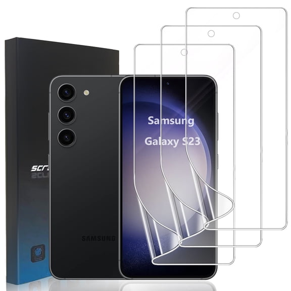 ZYQEEE [3 Pack] Clear Screen Protector for Samsung Galaxy S23 6.1", Soft TPU Protective Film [Not Tempered Glass],Support Fingerprint,Case Friendly