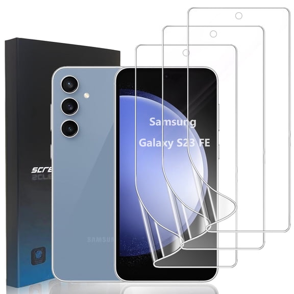 ZYQEEE [3 Pack] Clear Screen Protector for Samsung Galaxy S23 FE 6.4", Soft TPU Protective Film [Not Tempered Glass],Support Fingerprint,Case Friendly