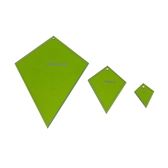 3 Pack for Creative Quilting Cutting Template Periwinkle Sewing Ruler Acrylic for Domestic Sewing Machine DIY Handmade L