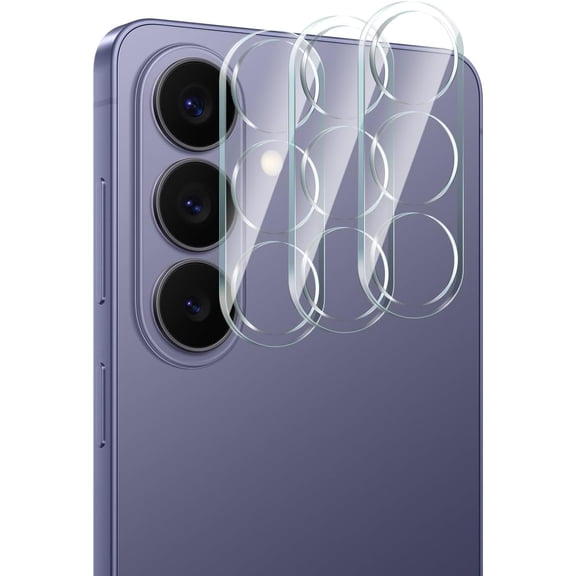 3 Pack for Samsung Galaxy S26 Camera Lens Protector, Tempered Glass Film 9H Hardness, Scratch Resistant, HD Clear, Case Friendly