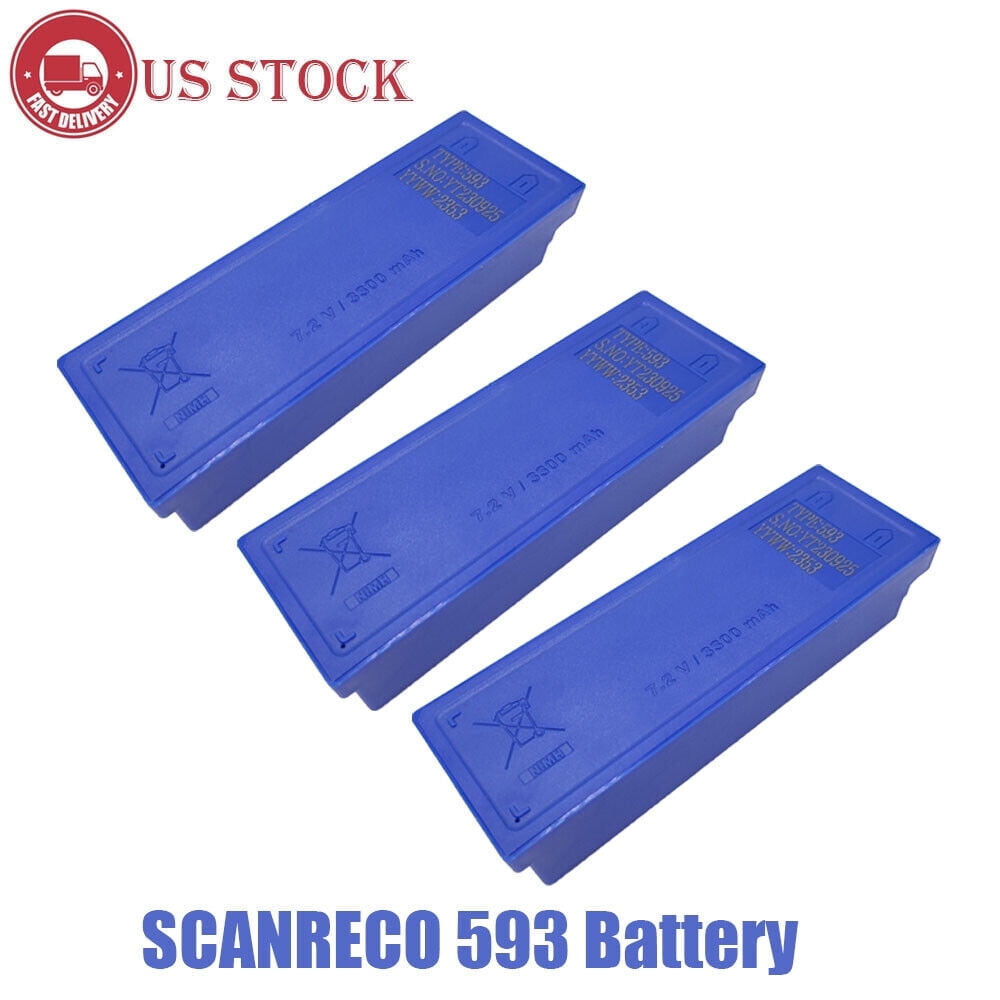 (3-Pack) for Scanreco 593 Battery, 7.2V 3300 mAh Crane Remote Control NIMH Battery Type 593/592 Rechargeable Battery