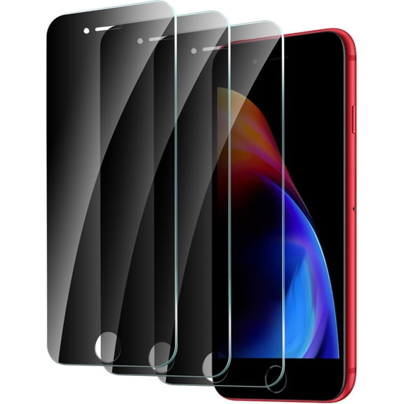 3 Pack for iPhone 8 Plus/iPhone 7 Plus Privacy Screen Protector, Anti Spy Tempered Glass, 9H Hardness Film, Scratch Resistant