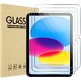 thumbnail image 1 of 3 Pack iPad 10.9 10th Generation 2022 Screen Protector A2696/A2757/A2777, Tempered Glass Film Guard for iPad 10th Gen 10.9" 2022 Release, 1 of 5