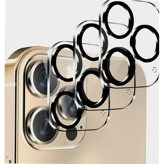 [3 Pack] for iPhone 12 Pro Max Camera Lens Protector Tempered Glass, with Night Circle, Ultra HD, Scratch-Resistant, Case Friendly, Easy Installation, Strong Adhesion